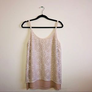 CAbi 798 It Girl Double Layer Lace Cami